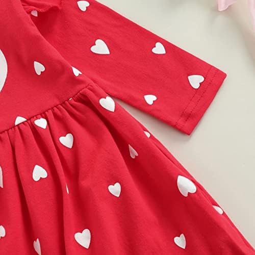 Charming Long Sleeve Tulle Tutu Dress for Baby Girls - Perfect Valentine's Outfit with Heart Design (12-18 Months)